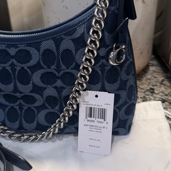 Coach Juliet Shoulder Bag 25 In Signature Denim - Picture 5 of 9